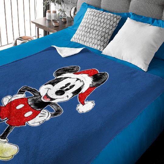 Disney Mickey Mouse Baby Blankets Christmas Santa Claus Baby Blankets