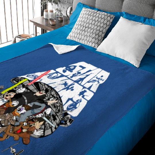 Retro Disney Star Wars Mickey and Friends Baby Blankets