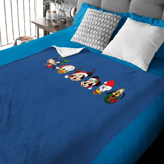 Disney Friends Christmas Baby Blankets, Mickey Christmas Baby Blankets