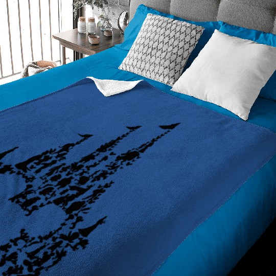 All Disney Characters Inside Mickey Head Baby Blankets