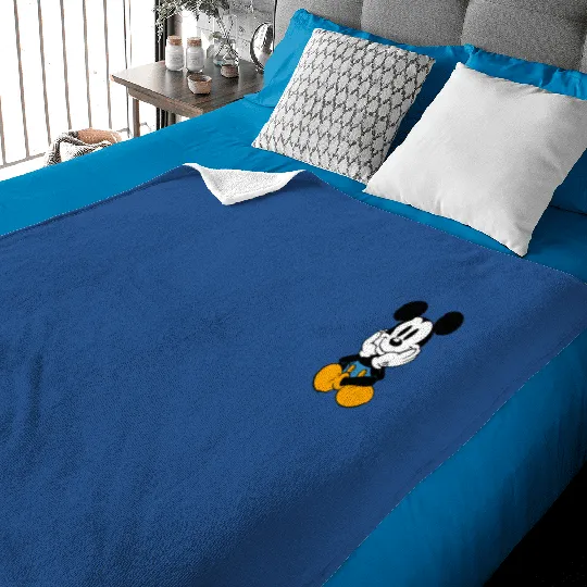 Mickey Sitting Final Pocket Baby Blankets, Retro Disney Baby Blankets