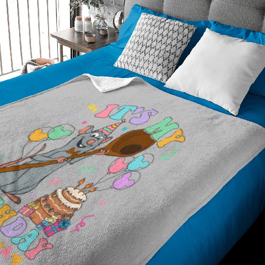 Ratatouille Remy It's My Birthday Baby Blankets Disney Family Matching Baby Blankets