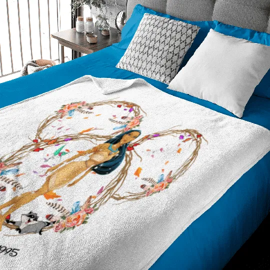Disney Princess Mickey Head Baby Blankets, Pocahontas Baby Blankets