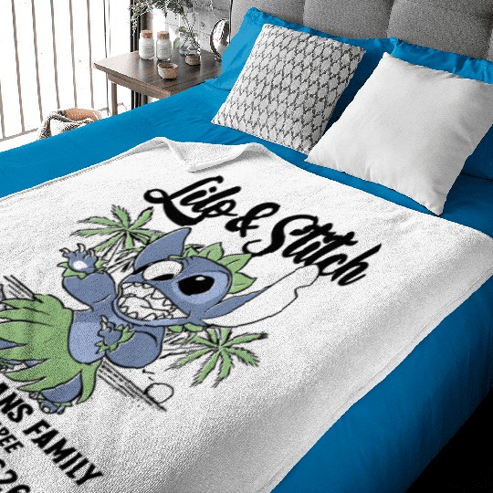 Disney Lilo Stitch Aloha Hawaii Baby Blankets, Ohana Means Family Baby Blankets