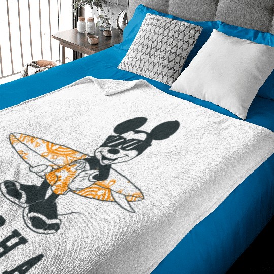 Disney Mickey Mouse Aloha Surf Baby Blankets