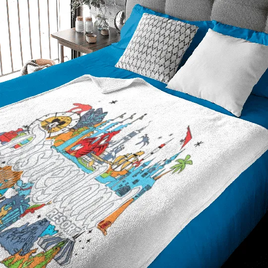 Disneyland Resort  Baby Blankets, Vintage Disney Baby Blankets, Magic Kingdom Baby Blankets, Disney World Baby Blankets