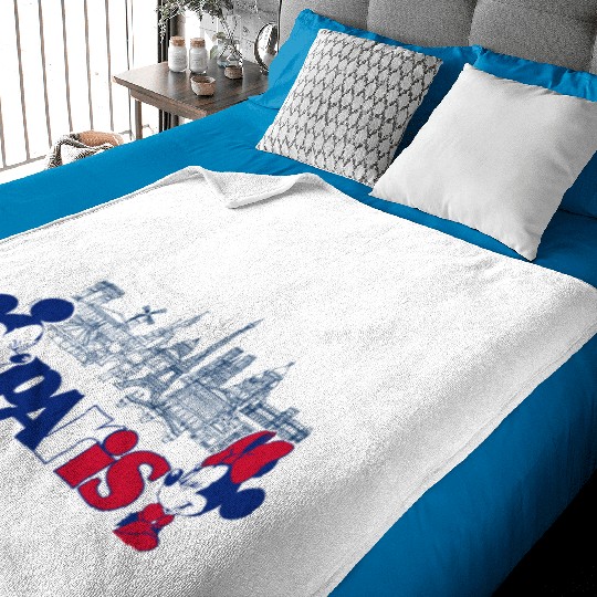 Retro Disneyland Paris Baby Blankets, Disney Baby Blankets