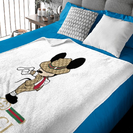 Luxury Disney Mickey, Gold Disney Mickey Baby Blankets