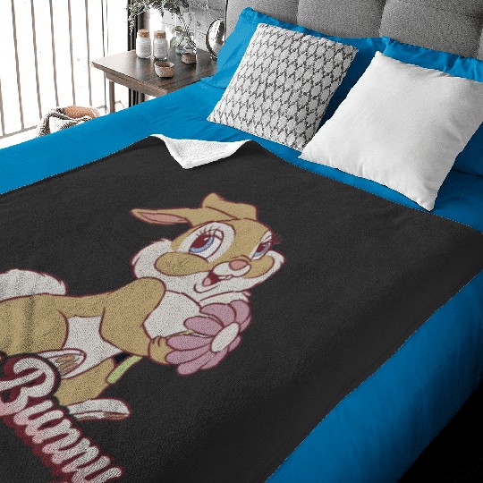 Disney Bambi Miss Bunny Floral Portrait Baby Blankets, Flower And Thumper Baby Blankets