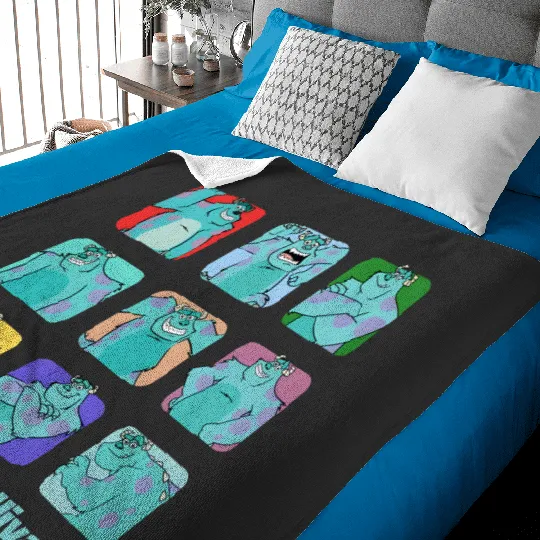 Disney Monsters Inc Sulley Moods Baby Blankets, James P. Sullivan Baby Blankets, Magic Kingdom Baby Blankets