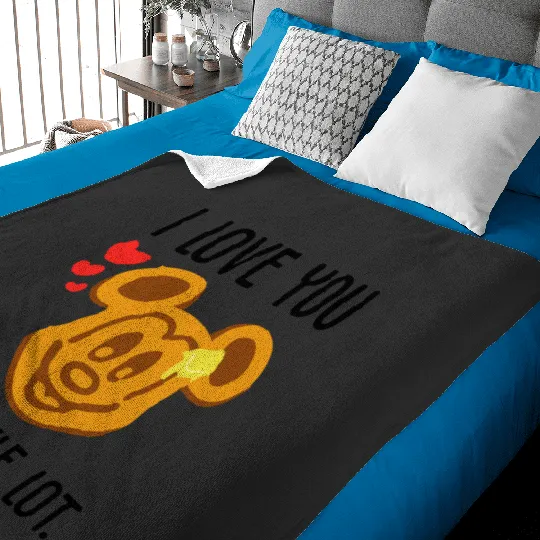I Love You a Waffle Lot Mickey Waffle Disney Baby Blankets, Disney Food Baby Blankets