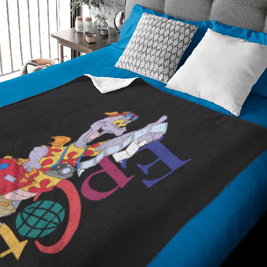 Retro Disney Figment Epcot  Baby Blankets, Figment Epcot Center Baby Blankets