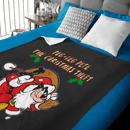 Peg-Leg Pete The Christmas Theft Baby Blankets, Disney Christmas Baby Blankets, Disney Christmas Party, Disneyland Holiday Family Vacation Gift