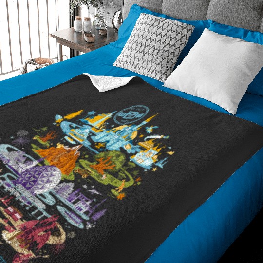 Vintage Disney Epcot 1982 Baby Blankets, Disney Epcot Baby Blankets, Vintage Disney Baby Blankets