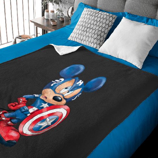 Superhero Mickey Baby Blankets, Avengers Mickey Baby Blankets, Captain America Mickey Baby Blankets, Superhero Mickey Baby Blankets, Captain Mickey Baby Blankets, Disney Mickey Baby Blankets