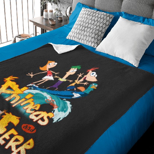 Disney Phineas And Ferb Funny Cartoon Baby Blankets, Disney Perry Baby Blankets