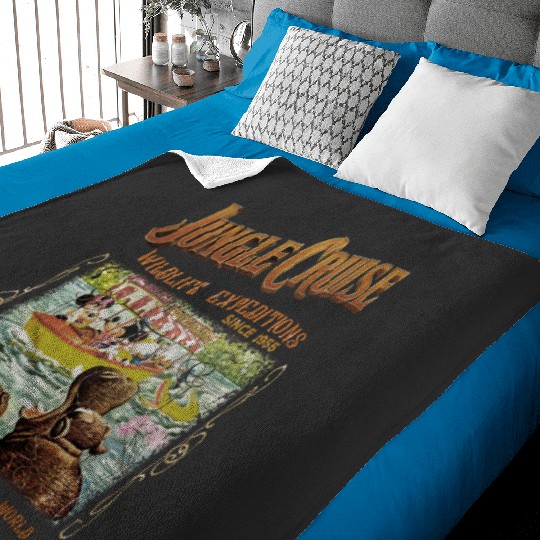 Disney Baby Blankets, Vintage Disney Jungle Cruise Ride Baby Blankets