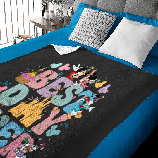 Disney Best Day Ever  Color Baby Blankets, Disney Family Baby Blankets, Disney