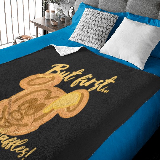 Mickey Waffles Baby Blankets | Disney Food Baby Blankets | Adult Disney Baby Blankets | Matching Disney Family Baby Blankets