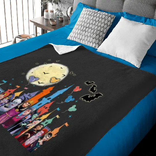 Disney Villains Baby Blankets, Maleficent Evil Queen Baby Blankets, Disney Castle Balloon Baby Blankets