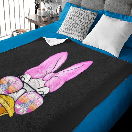 Daisy Duck Watercolor Castle Aviator Baby Blankets| Disney Baby Blankets