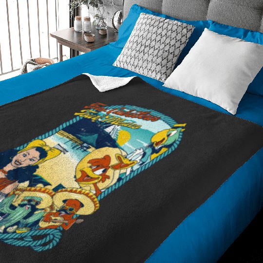 Latin American Disney Cartoon Three Caballeros Baby Blankets, Tres Caballeros Tours of Mexico Baby Blankets