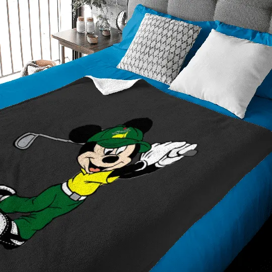 Colors Mickey Golf Baby Blankets, Disney Family Matching Baby Blankets