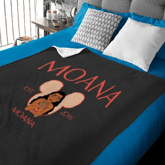 Moana Baby Blankets, Vintage Disney Moana Characters Baby Blankets, Moana Birthday Baby Blankets