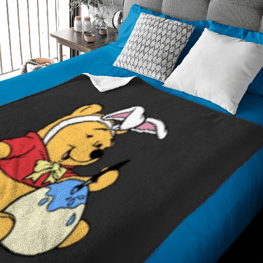 Winnie the Pooh Easter Baby Blankets, Cute Pooh Baby Blankets, Disney Winnie