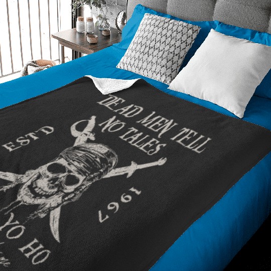 Vintage Dead Men Tell No Tales Baby Blankets, Disney Pirates Baby Blankets