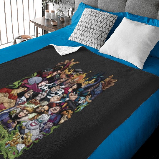 Disney Villains Group Collage Gaston Ursula Maleficent Baby Blankets