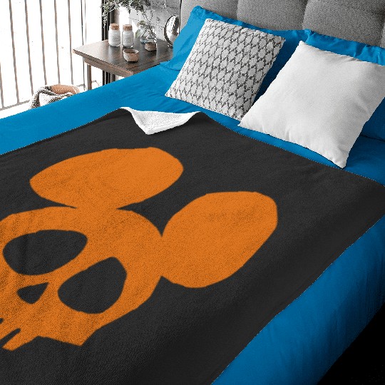 Disney Mickey Mouse Skull Halloween Baby Blankets