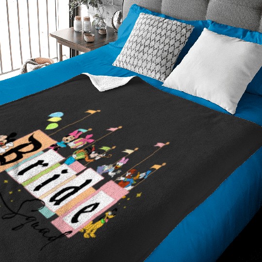 Disney Bride Squad Baby Blankets, Minnie Bride Baby Blankets, Disney Bachelorette Party Baby Blankets