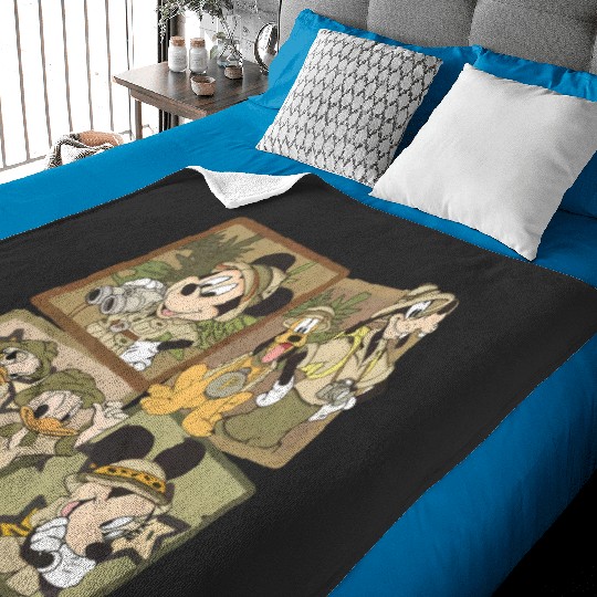 Disney Animal Kingdom Baby Blankets, Vintage Animal Kingdom Baby Blankets, Mickey Safari Baby Blankets,