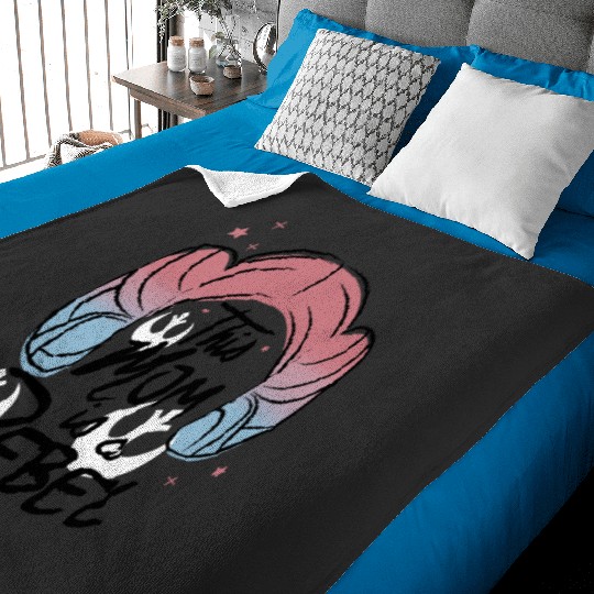 Retro Star Wars Princess Leia Baby Blankets, This Mom Is A Rebel Baby Blankets, Disney Mother's Day