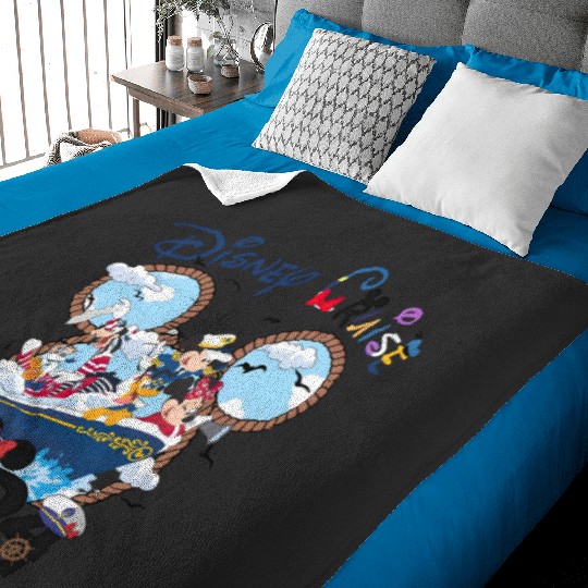 Cute Disney Cruise Line Mickey and Friends Baby Blankets, Disney Wish Fantasy Magic Wonder 2024