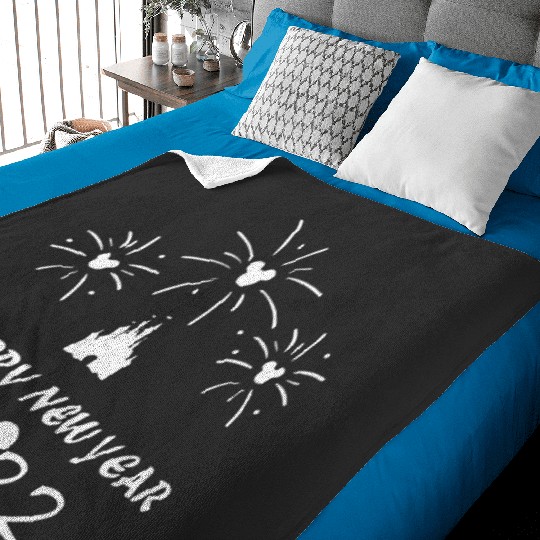 Happy New Year 2022  Disney New Year Fireworks Baby Blankets