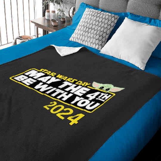 May The Fourth Be With You Baby Blankets, Star Wars Baby Blankets, Disney 2024 Baby Blankets, Birthday Baby Blankets