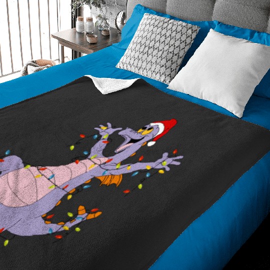Disney Figment Christmas Lights Baby Blankets, Vintage Figment Epcot Center 90's Style Baby Blankets