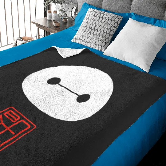 Disney Big Hero 6 Baymax Face Kanji Poster Baby Blankets