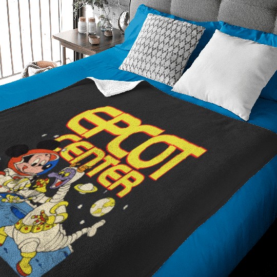 Disney Epcot Mickey Mouse & Figment Astronaut 1982 Retro Baby Blankets