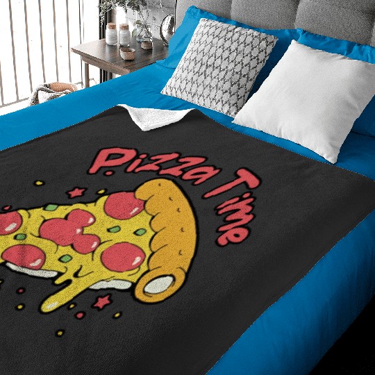 Mickey Mouse Ears Pizza Time  Baby Blankets, Funny Disney Baby Blankets, Disneyland Family Trip