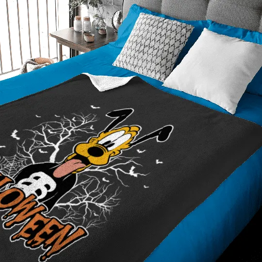 Pluto Skeleton Baby Blankets, Halloween Baby Blankets, Funny Skeleton Baby Blankets, Disney Pluto Baby Blankets, Disney Skeleton Baby Blankets