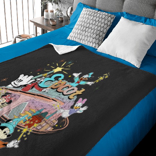 Disney Epcot Baby Blankets, Vintage Epcot 1982 Baby Blankets, Vintage Disney Baby Blankets, Mickey And Friends, Epcot Trip Baby Blankets