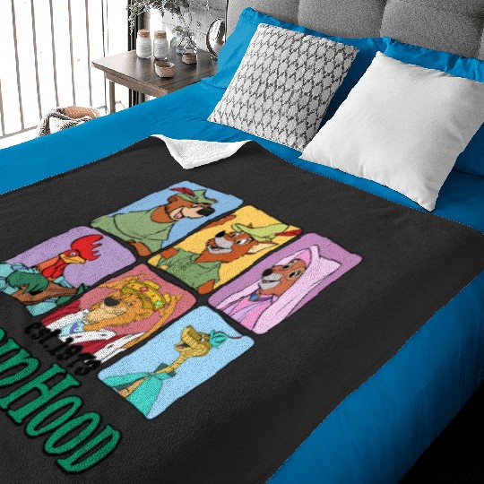 Retro Disney Robin Hood Characters Est. 1973 Baby Blankets