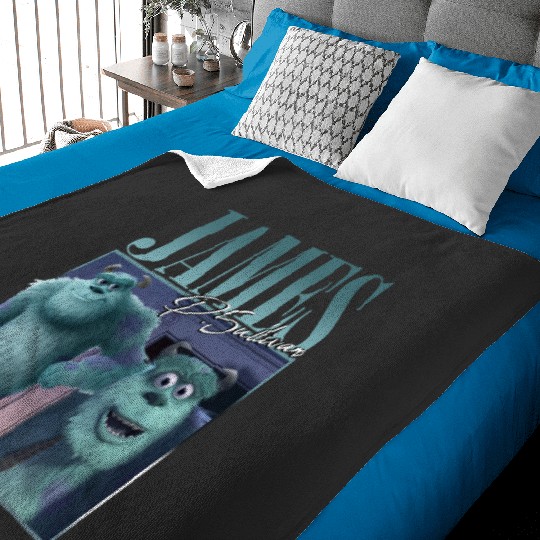 James P.Sullivan Disney Monsters Retro Baby Blankets, Monsters Inc Vintage Style Baby Blankets