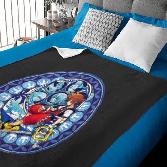 Disney Kingdom Hearts Sora Stained Glass Baby Blankets