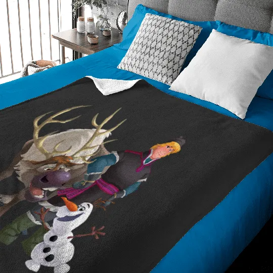 disney frozens Kristoff Olaf Sven Baby Blankets