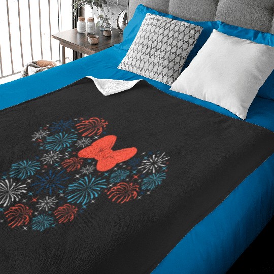 Disney Minnie Mouse Fireworks Americana Baby Blankets
