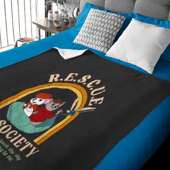 Retro 70s The Rescuers Bernard And Bianca Disney Baby Blankets, Rescue Aid Society Baby Blankets